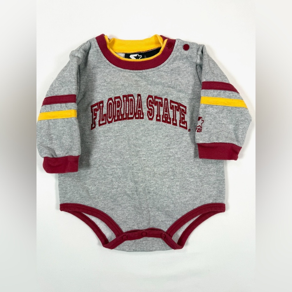 VINTAGE STARTER Florida State Seminoles Bodysuit 3-6 Months 90s Sporty